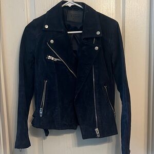 Women’s Black Suede Biker Jacket